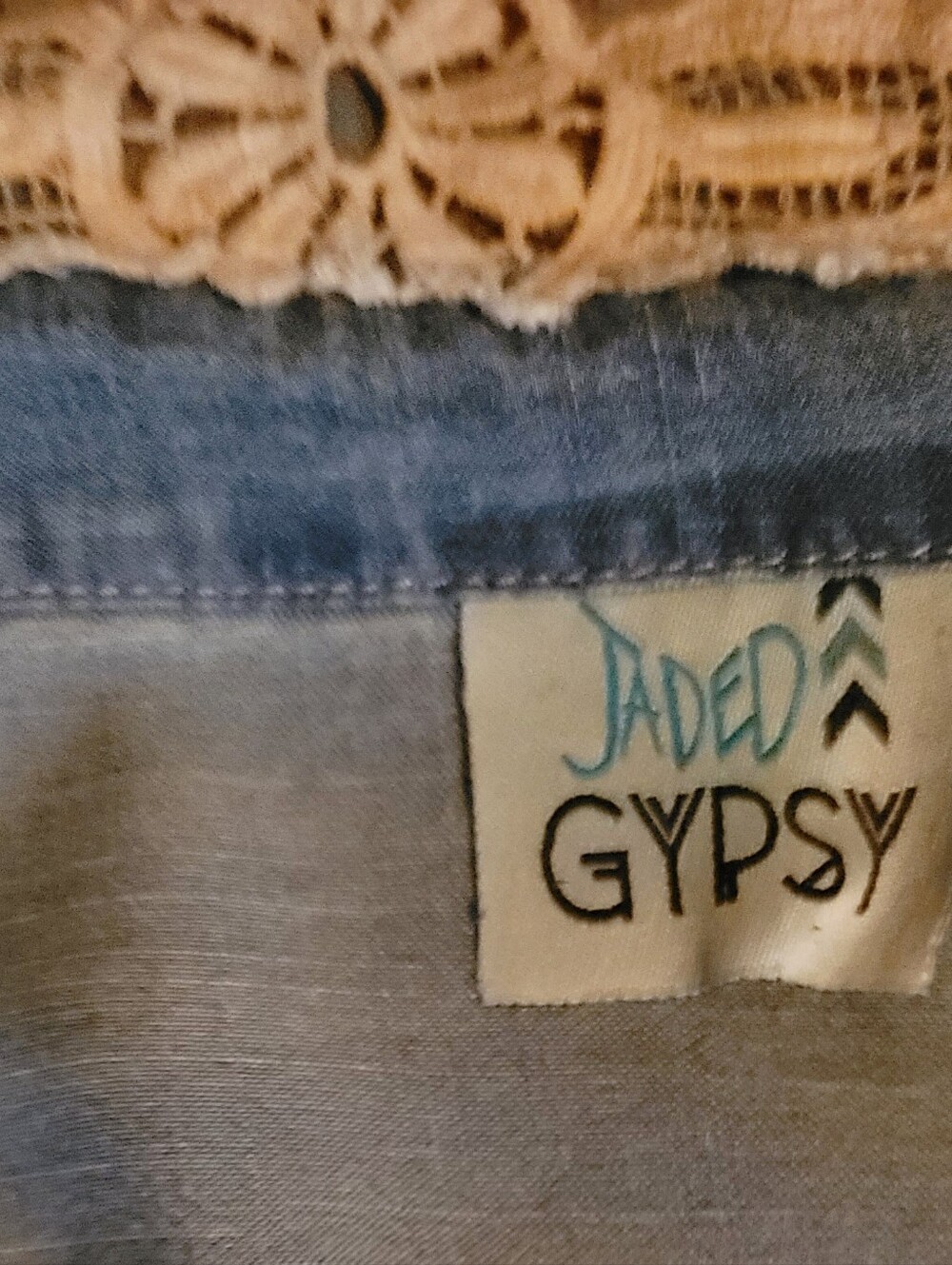 JADED GYPSY DENIM/LACE DUSTER/DReSS - Picture 6 of 7